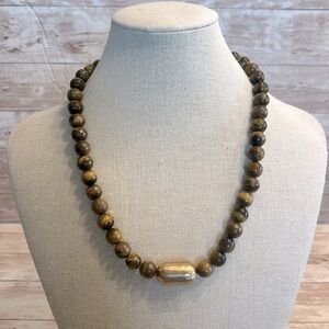 Brown Tiger Eye Beads 18” Necklace
